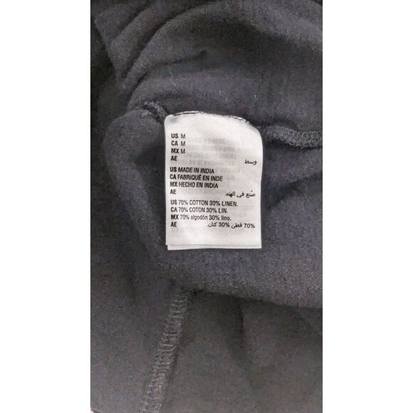 Style & Co Womens M Black T-Shirt Solid Long Sleeve Round Neck Pullover Regular - Picture 8 of 9